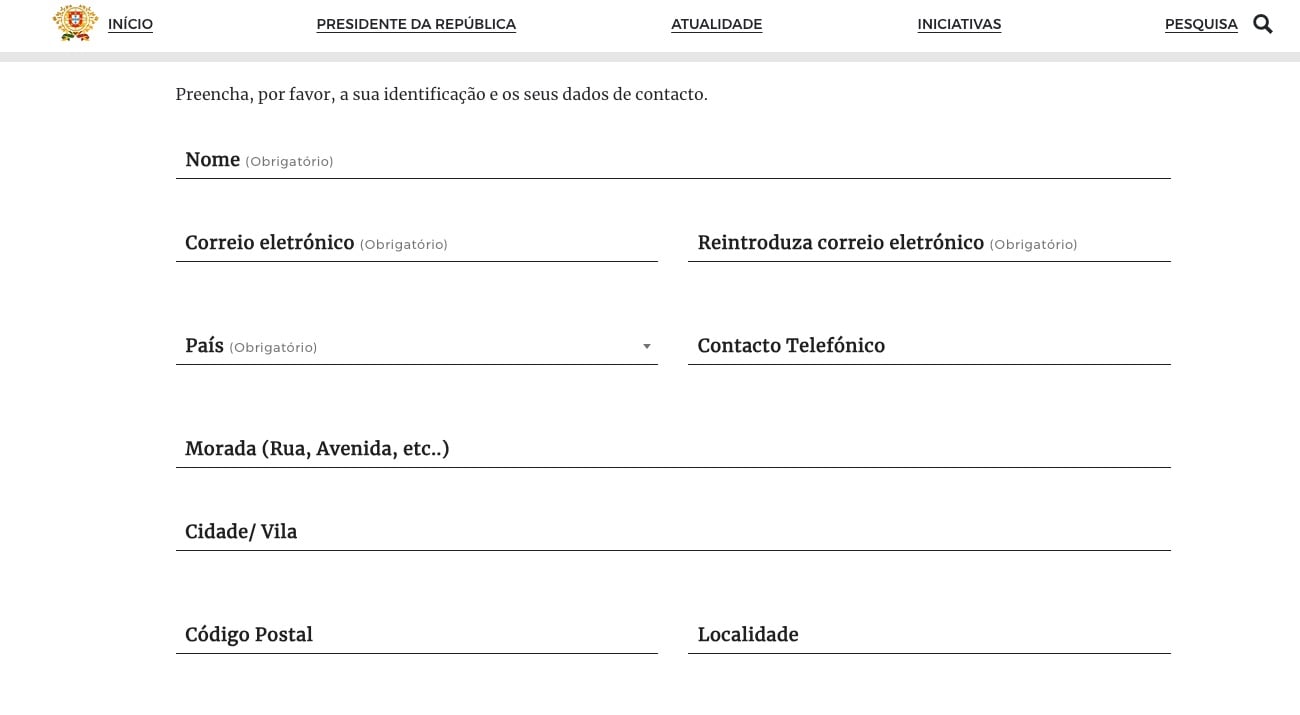 Os campos dos formulários devem estar etiquetados com rigor